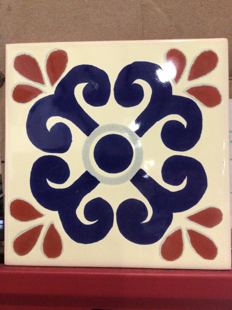 Tile Zacatecas Talavera Mexican Tile - Talavera Classic - Item# 10102