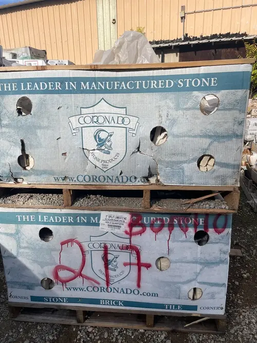 COR 3” Split limestone - Gold Quarzite 