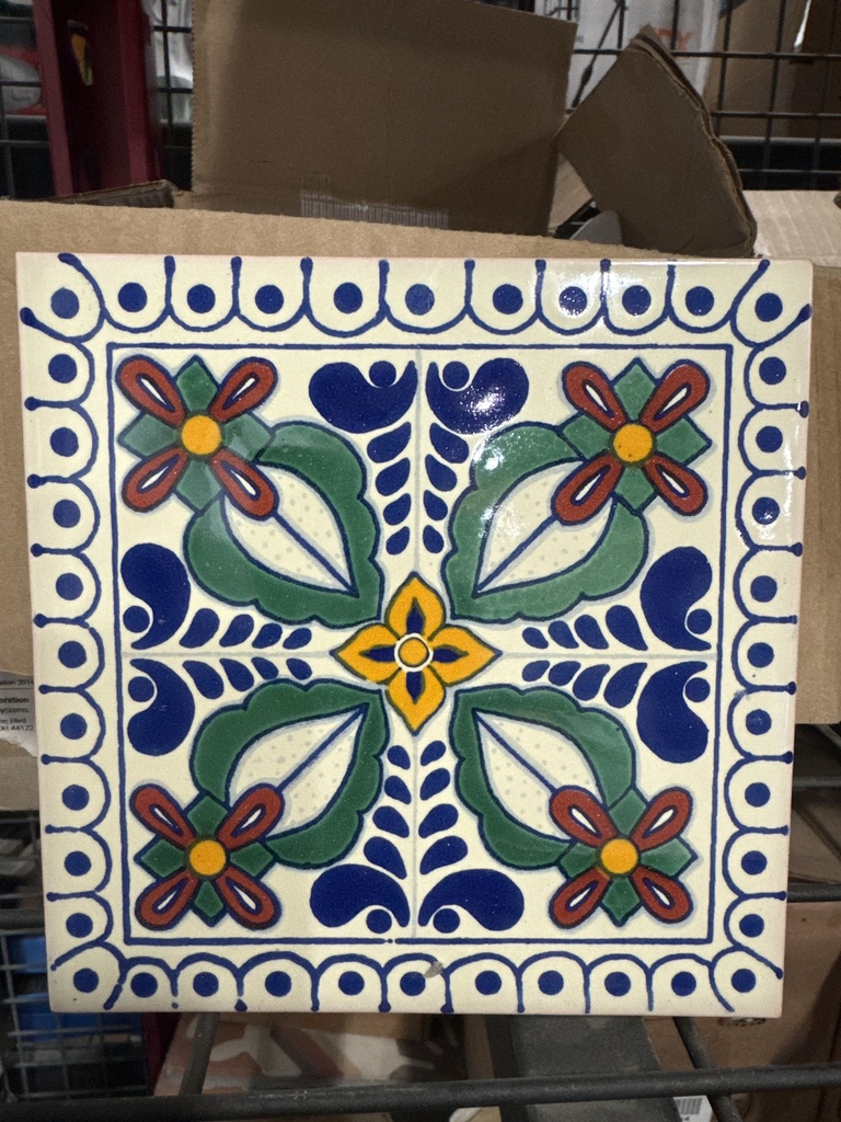 Tile Zamora Talavera Mexican Tile - Talavera Special - Item# 10463 